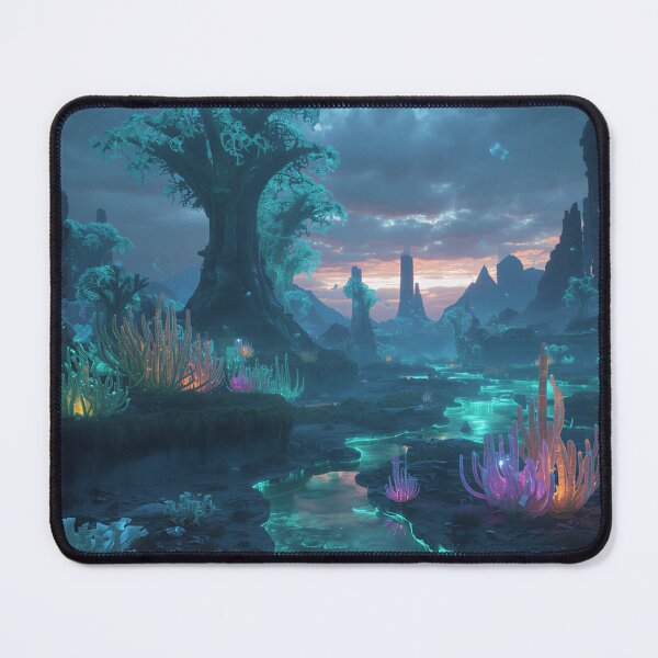 Item preview, Bioluminescent Reef Forest Fantasy Landscape designed and sold by Luminous Wilds.