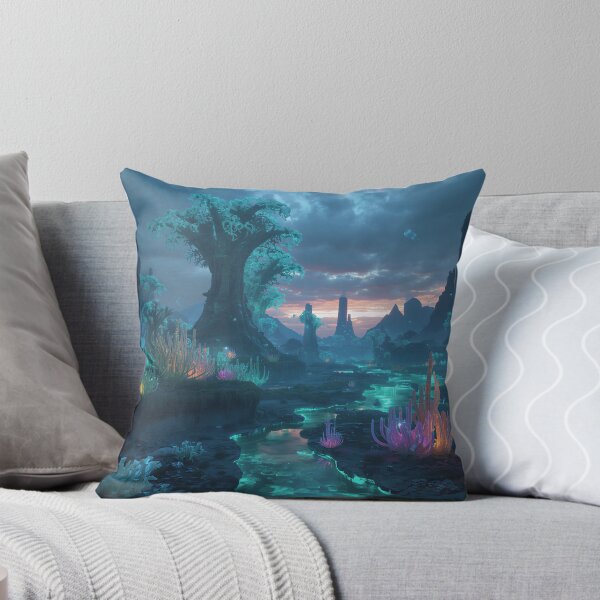 Item preview, Bioluminescent Reef Forest Fantasy Landscape designed and sold by Luminous Wilds.