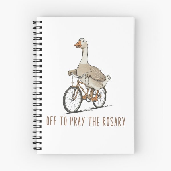Item preview, Off to Pray the Rosary GOOSE on a bicycle designed and sold by NotorieTEES.