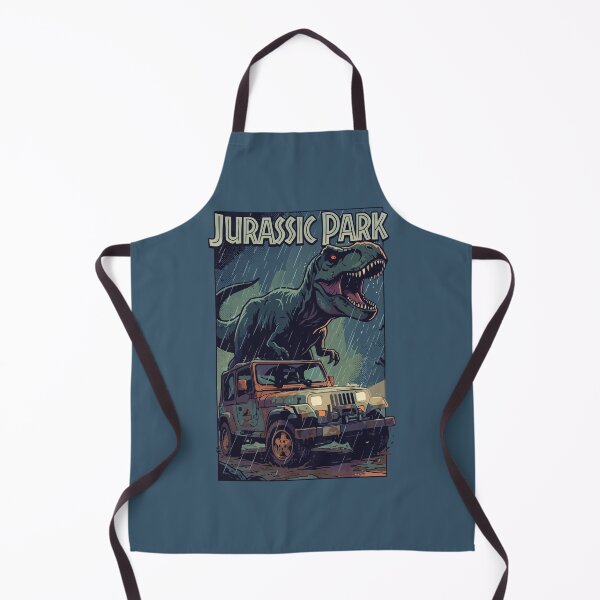 Item preview, Jurassic Park T-Rex and Jeep Retro Comic book designed and sold by tigrootiger.
