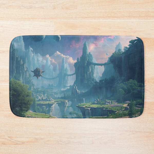 Item preview, Floating Kingdom Fantasy Sci-Fi Landscape designed and sold by Luminous Wilds.