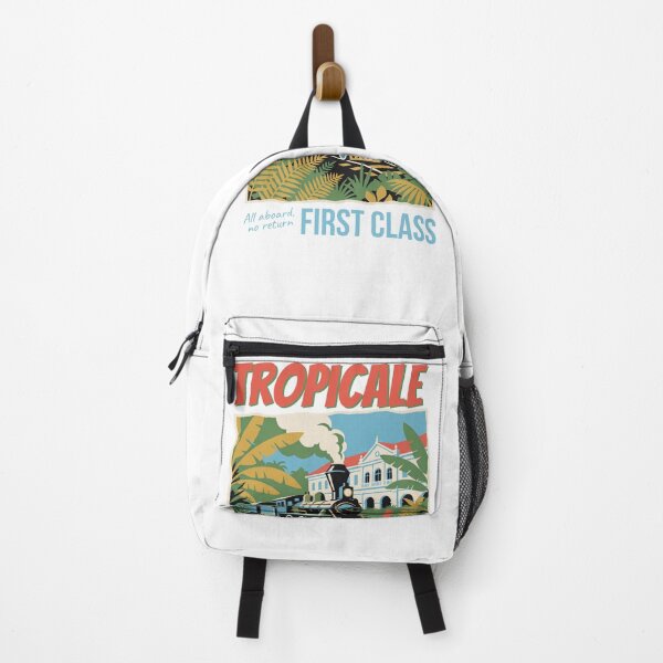 Item preview, Tropicale First Class Vintage Train Travel Poster | Retro Tropical Railway Adventure Art designed and sold by JadmeStudio.