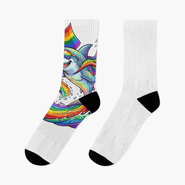 Item preview, Proud Rainbow Shark LGBTQ+ Pride Flag Supporter designed and sold by snowry.