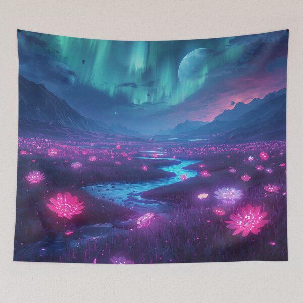 Item preview, Aurora Bloom Fantasy Alien Landscape designed and sold by Luminous Wilds.
