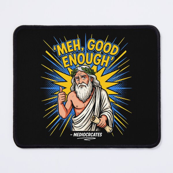 Item preview, Mediocrates Funny Good Enough Meme Inspired by Greek Philosophy designed and sold by Redgiant87x.