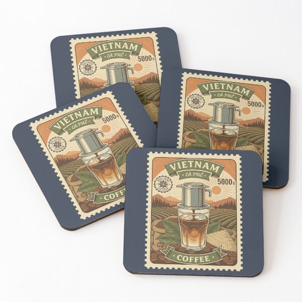 Item preview, Vintage Vietnam Iced Coffee Stamp Art designed and sold by d247.