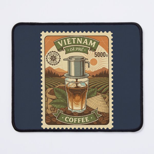 Item preview, Vintage Vietnam Iced Coffee Stamp Art designed and sold by d247.