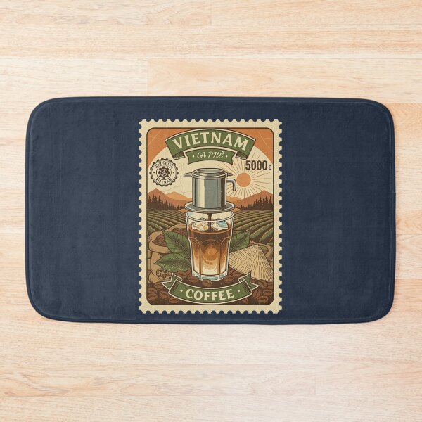 Item preview, Vintage Vietnam Iced Coffee Stamp Art designed and sold by d247.