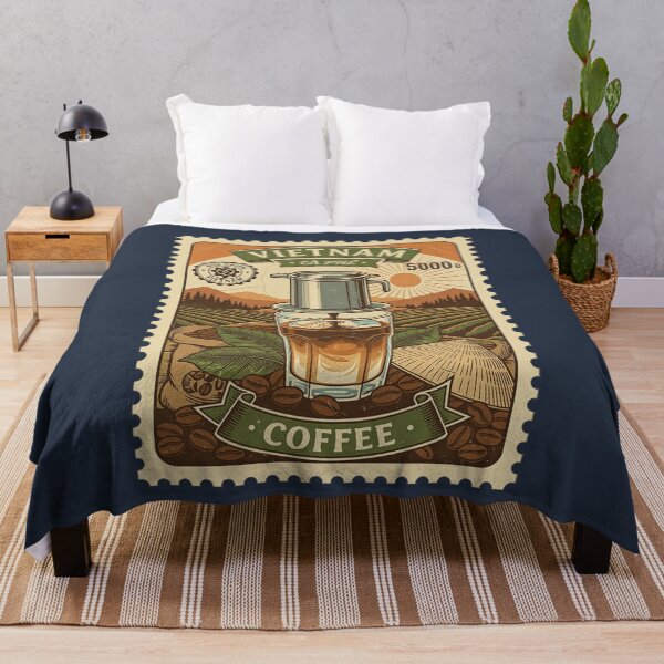 Item preview, Vintage Vietnam Iced Coffee Stamp Art designed and sold by d247.
