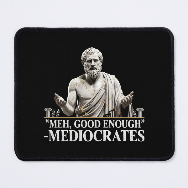 Item preview, Mediocrates Retro Greek Philosopher Meme for Meme Lovers designed and sold by Redgiant87x.