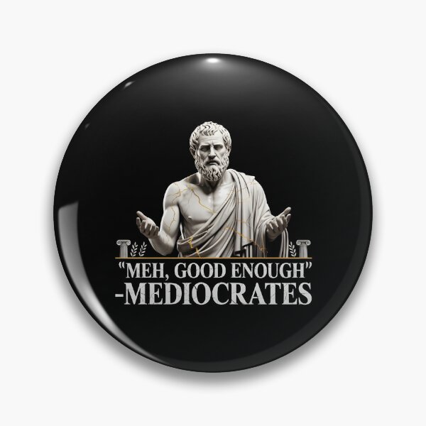 Item preview, Mediocrates Retro Greek Philosopher Meme for Meme Lovers designed and sold by Redgiant87x.