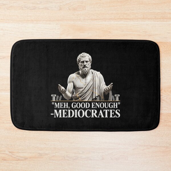 Item preview, Mediocrates Retro Greek Philosopher Meme for Meme Lovers designed and sold by Redgiant87x.