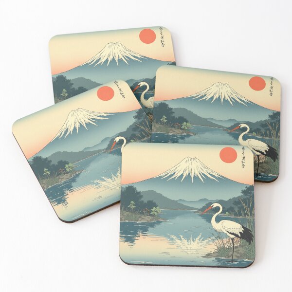 Item preview, Japanese Mountain Fuji Cranes designed and sold by Atlantico54.