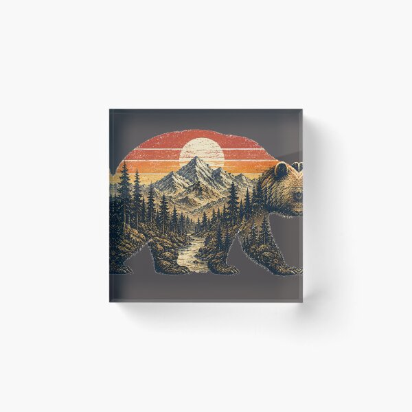 Item preview, Vintage Bear Mountain Wilderness Retro Adventure Graphic designed and sold by JustResultsCo.