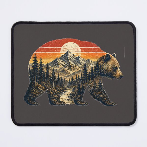 Item preview, Vintage Bear Mountain Wilderness Retro Adventure Graphic designed and sold by Golden Era Studio.