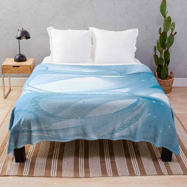 Item preview, Pearl Ice Veil Abstract | Luxury Blue Silk Wave Pattern designed and sold by astersgraphics.