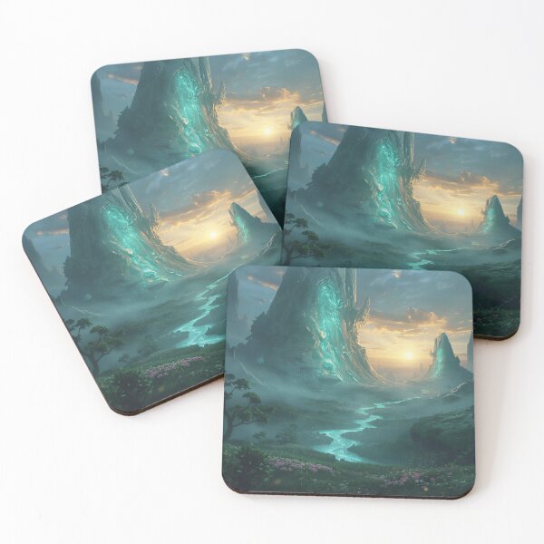 Item preview, Skyroots Sanctuary Fantasy Sci-Fi Landscape designed and sold by Luminous Wilds.
