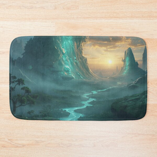 Item preview, Skyroots Sanctuary Fantasy Sci-Fi Landscape designed and sold by Luminous Wilds.