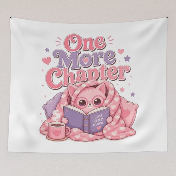 Item preview, One More Chapter Kawaii Reading Cat designed and sold by Stylestickers55.