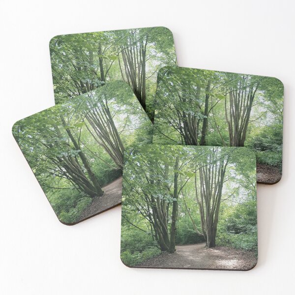 Item preview, Forest Path Through Lush Green Trees in Summer designed and sold by PhuongVoArt.