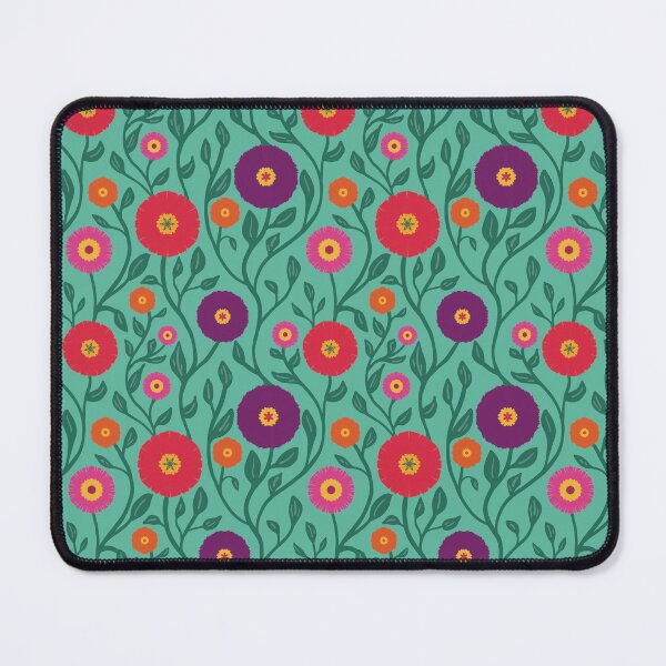 Item preview, Mid-Century Vine Flower Pattern | Garden Garland Spring Mint designed and sold by ginalouisalynn.