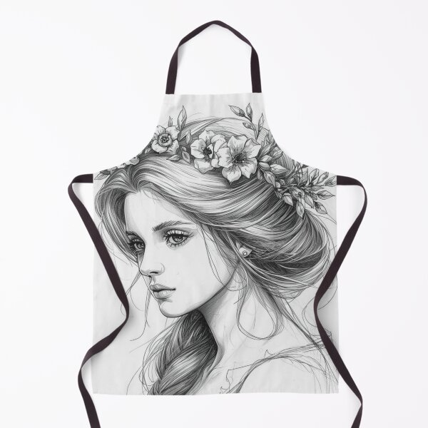 Item preview, Woman in a floral wreath  designed and sold by uunaa.