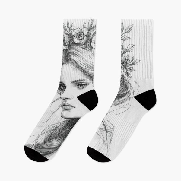 Item preview, Woman in a floral wreath  designed and sold by uunaa.