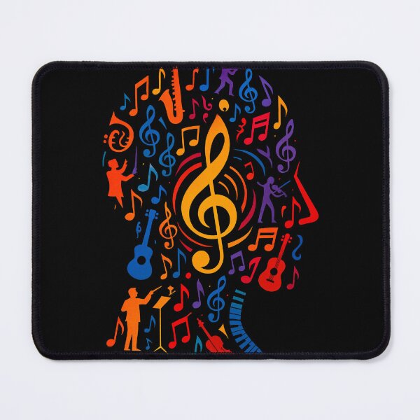 Item preview, Colorful Treble Clef Music Collage Art designed and sold by PlanetEye Designs.