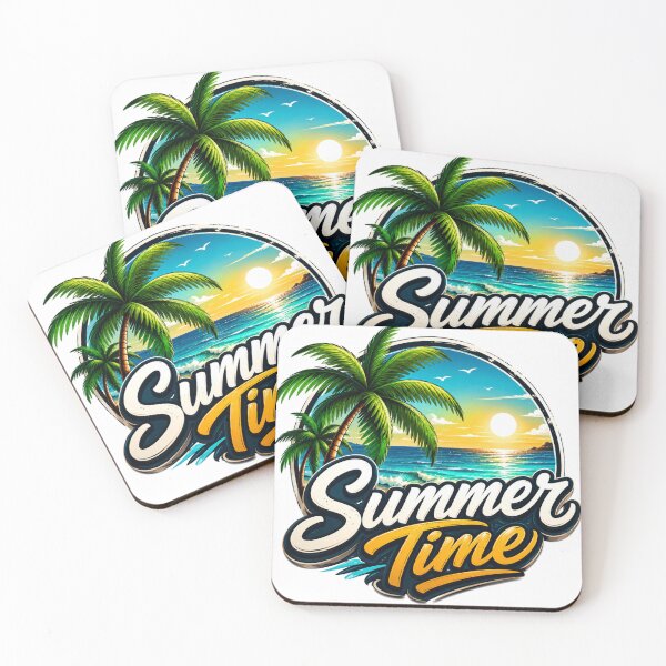 Item preview, Summer Time – Tropical Sunset Beach Vibes designed and sold by AstraDrip Studio.