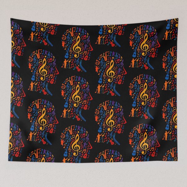 Item preview, Colorful Treble Clef Music Collage Art designed and sold by PlanetEye Designs.