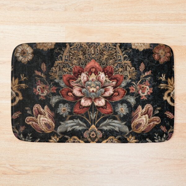 Item preview, Decoupage Vintage Damask Flowers Mystical Victorian Black Carpet designed and sold by GrinGalore.