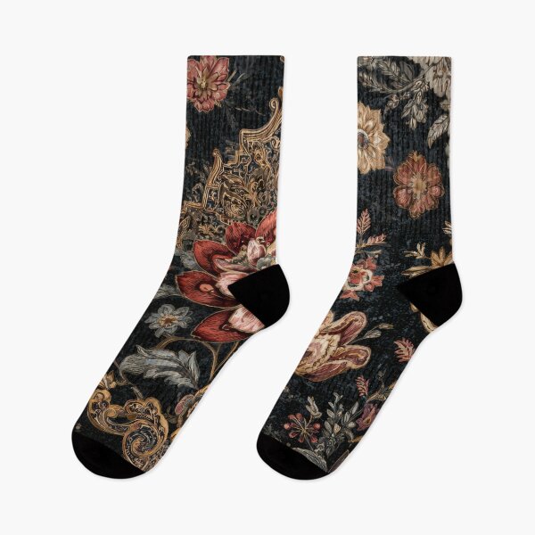 Item preview, Decoupage Vintage Damask Flowers Mystical Victorian Black Carpet designed and sold by GrinGalore.