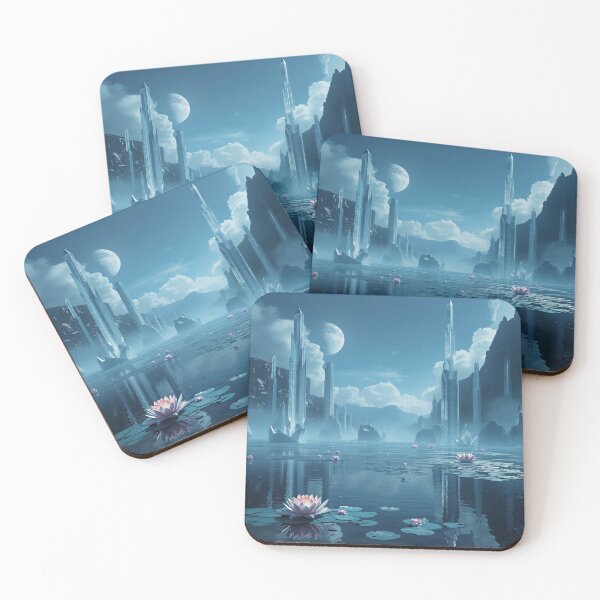 Item preview, Moonspire Crystal Gardens Fantasy Landscape designed and sold by Luminous Wilds.