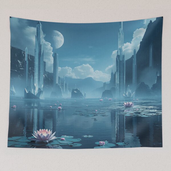 Item preview, Moonspire Crystal Gardens Fantasy Landscape designed and sold by Luminous Wilds.