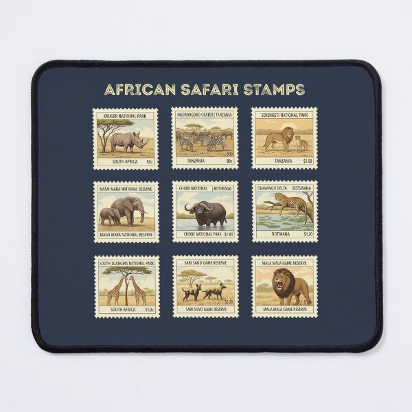 Item preview, African Safari Animals Vintage Postage Stamps designed and sold by d247.