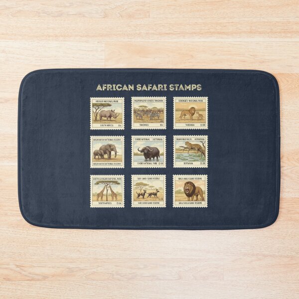 Item preview, African Safari Animals Vintage Postage Stamps designed and sold by d247.