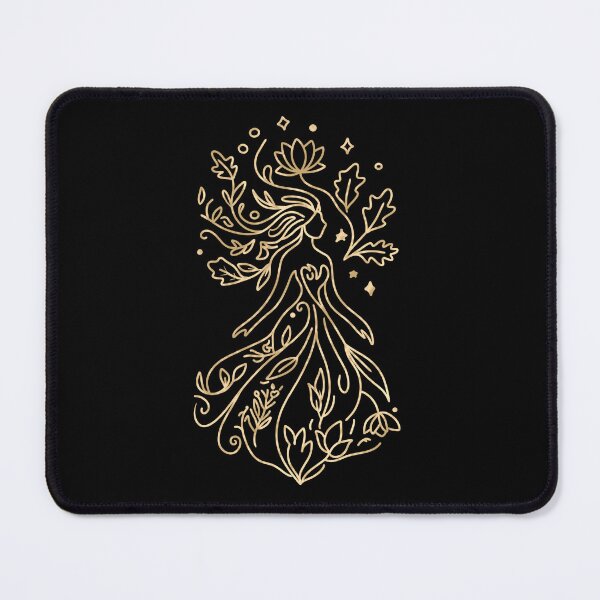 Item preview, Whimsical Flora Maiden - Minimalist Line Art designed and sold by jee532.