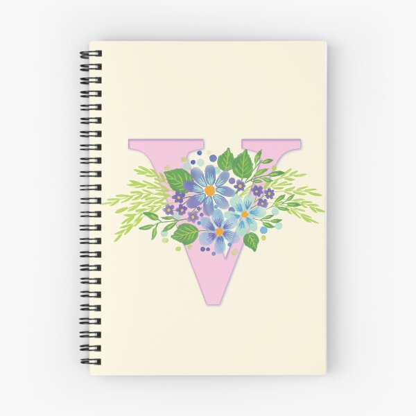 Item preview, Flowery Letter V designed and sold by CharlottePlaceArt.