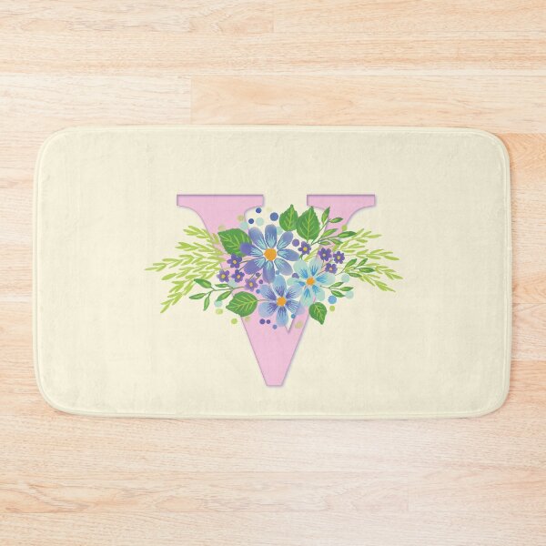 Item preview, Flowery Letter V designed and sold by CharlottePlaceArt.