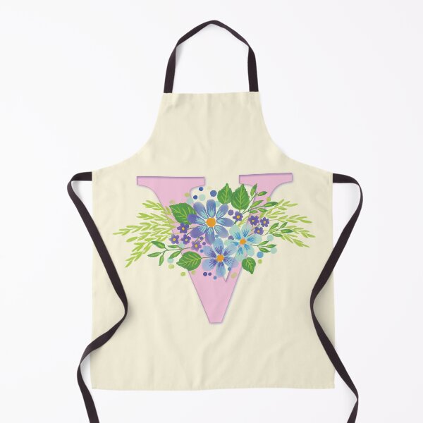 Item preview, Flowery Letter V designed and sold by CharlottePlaceArt.