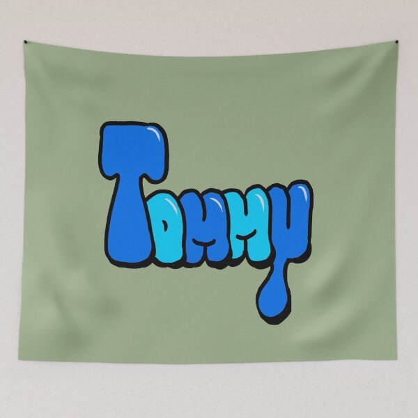 Item preview, Tommy name in Blue Graffiti Bubble Letters typography  designed and sold by Artonmytee.