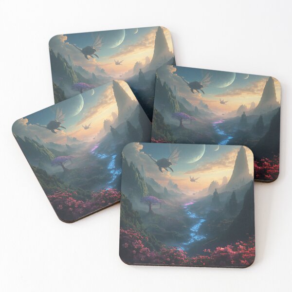 Item preview, Valley of Eternal Flight Fantasy Landscape designed and sold by Luminous Wilds.
