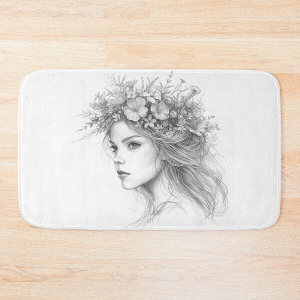 Item preview, Woman in a floral wreath  designed and sold by uunaa.