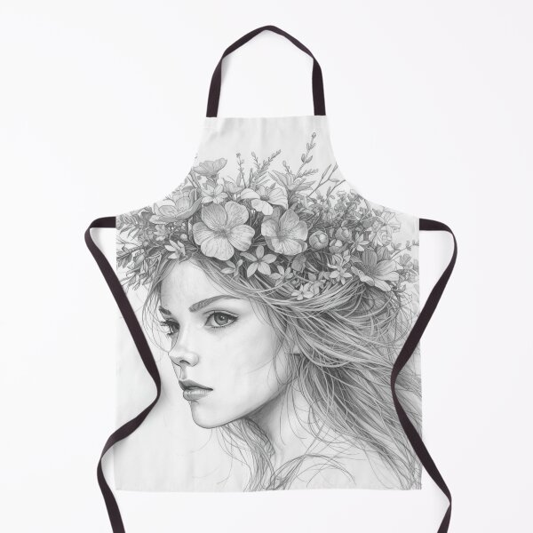 Item preview, Woman in a floral wreath  designed and sold by uunaa.