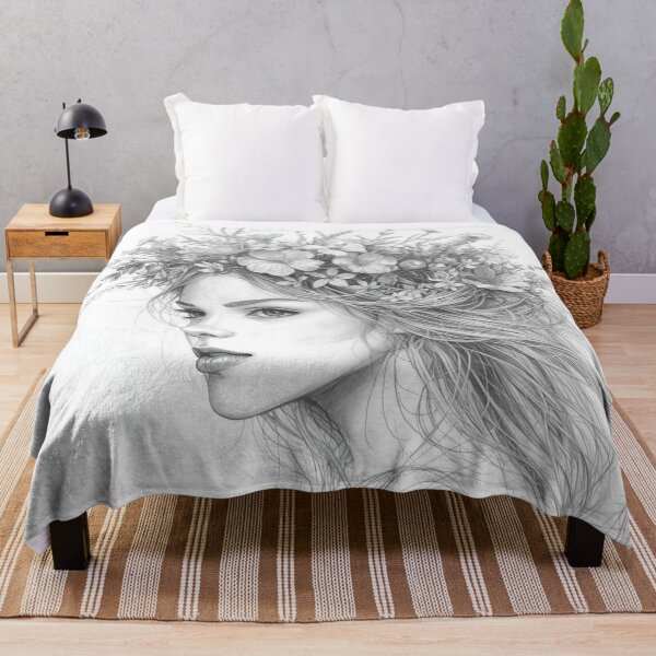 Item preview, Woman in a floral wreath  designed and sold by uunaa.