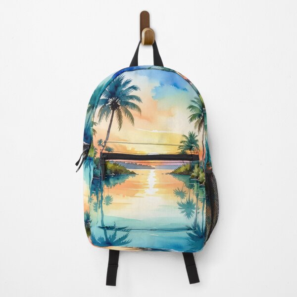 Item preview, Palms Colorful Sunset Waterscape designed and sold by SeaStarAlex.