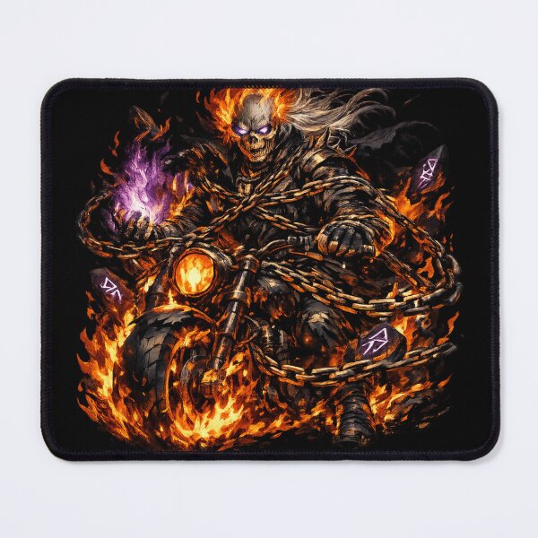 Item preview, Fiery Skeleton Rider – Inferno on Wheels designed and sold by stickyverselab.
