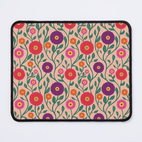 Item preview, Mid-Century Vine Flower Pattern | Garden Garland Peach Blush designed and sold by ginalouisalynn.