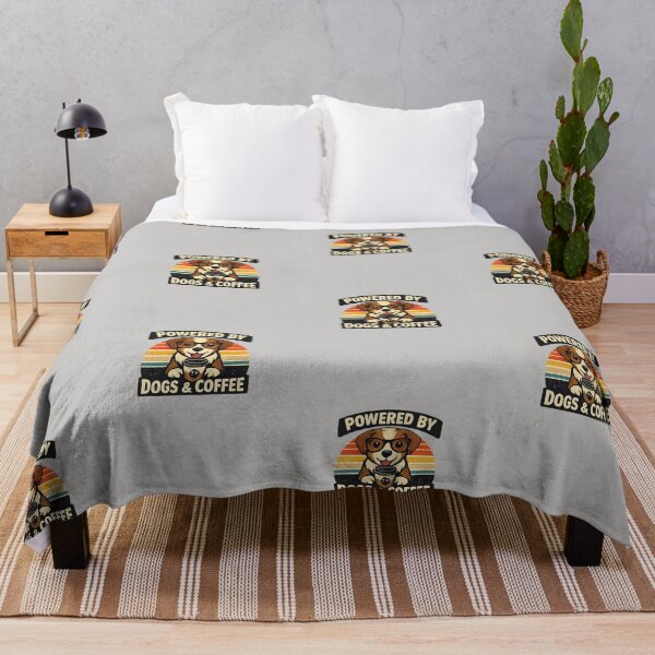 Item preview, Title Powered By Dogs And Coffee Retro Dog Lover Vintage Design designed and sold by PoojaArtLab.