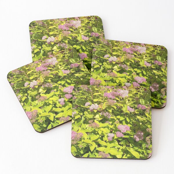 Item preview, Pink Spirea Flowers Blooming in Sunny Garden Landscape designed and sold by PhuongVoArt.